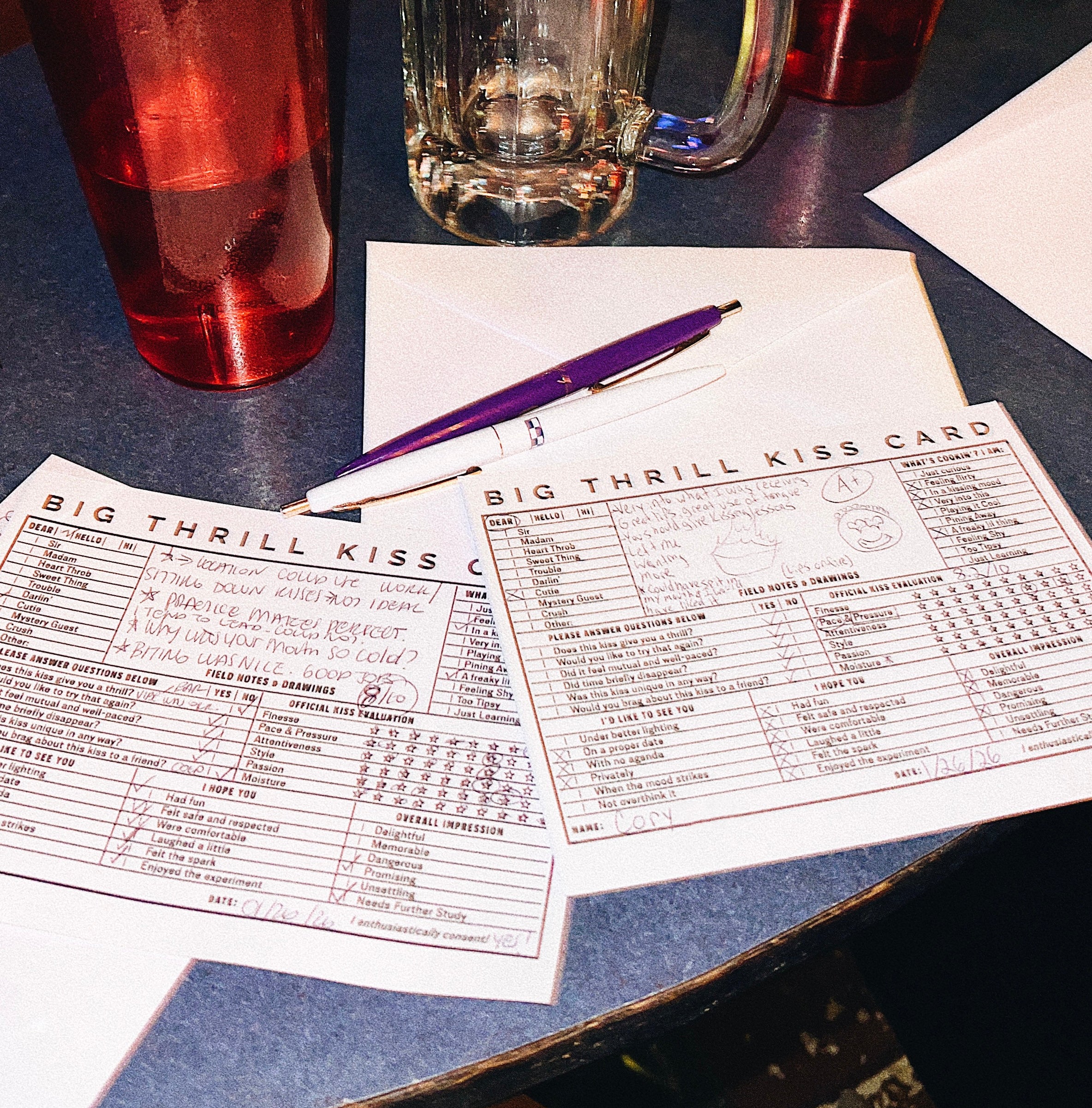 Kiss Date - (Big Thrill Kiss Cards)